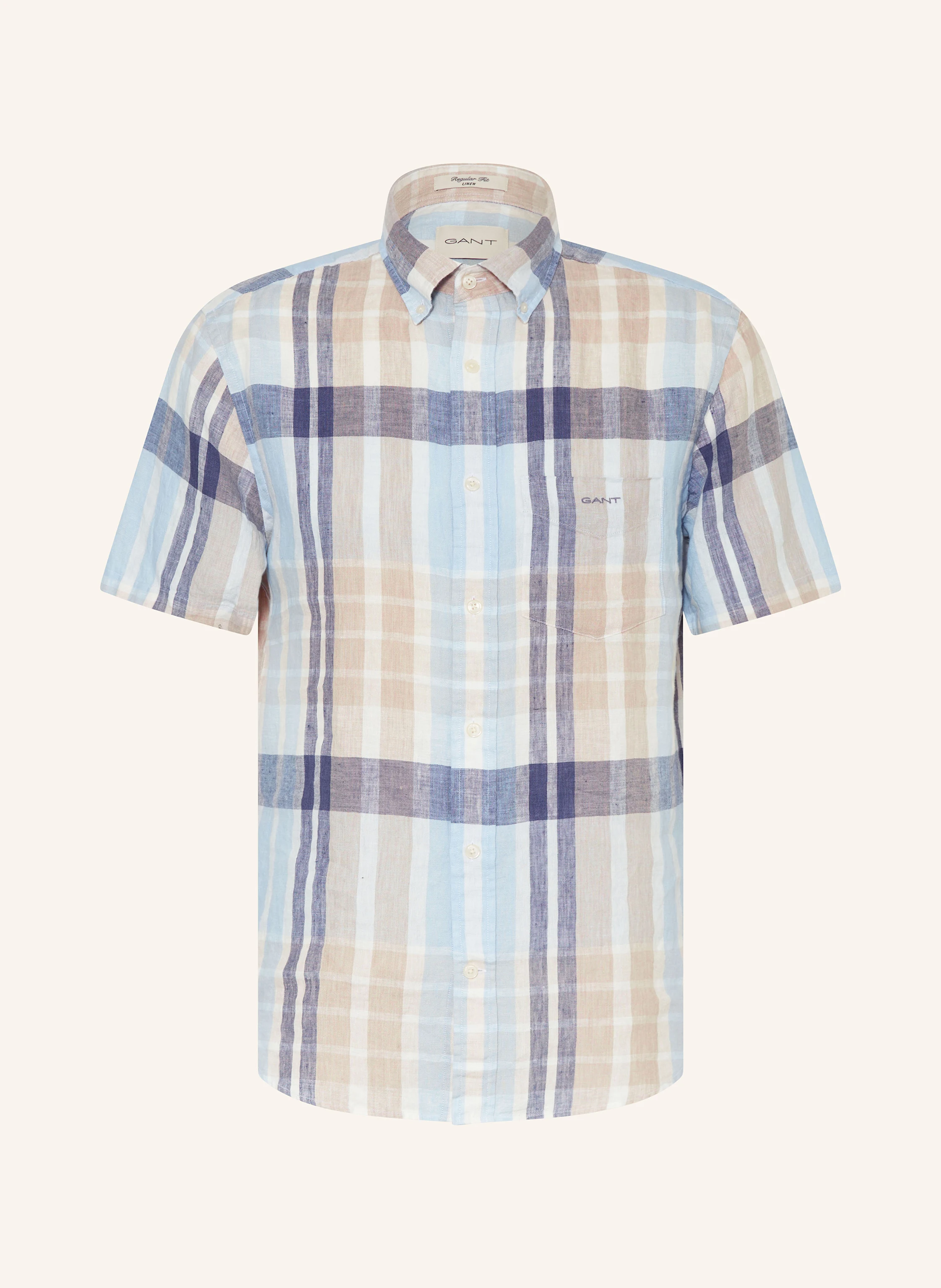 GANT Kurzarm-Hemd Regular Fit aus Leinen