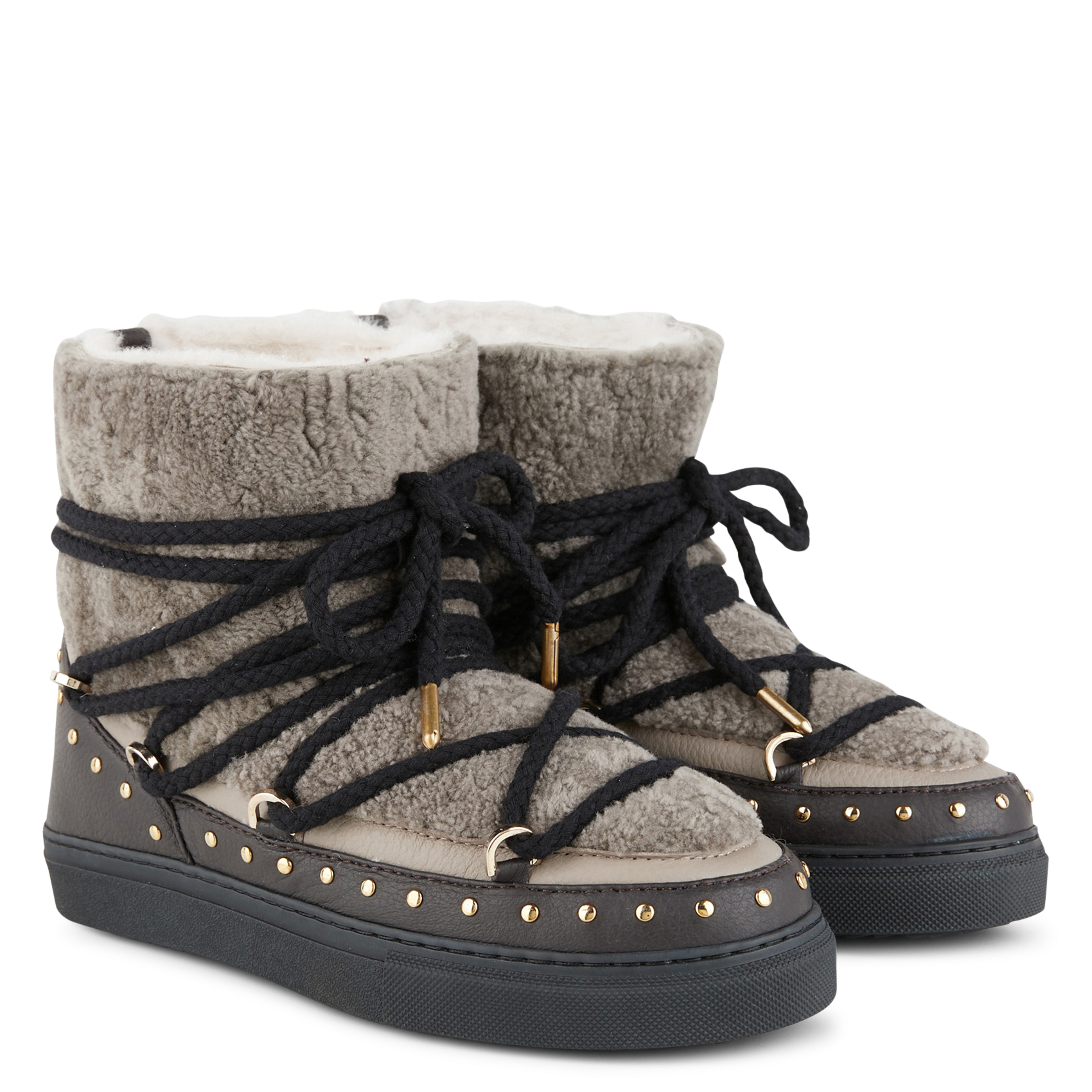 CURLY ROCK - Bottines shearling en cuir | Marron