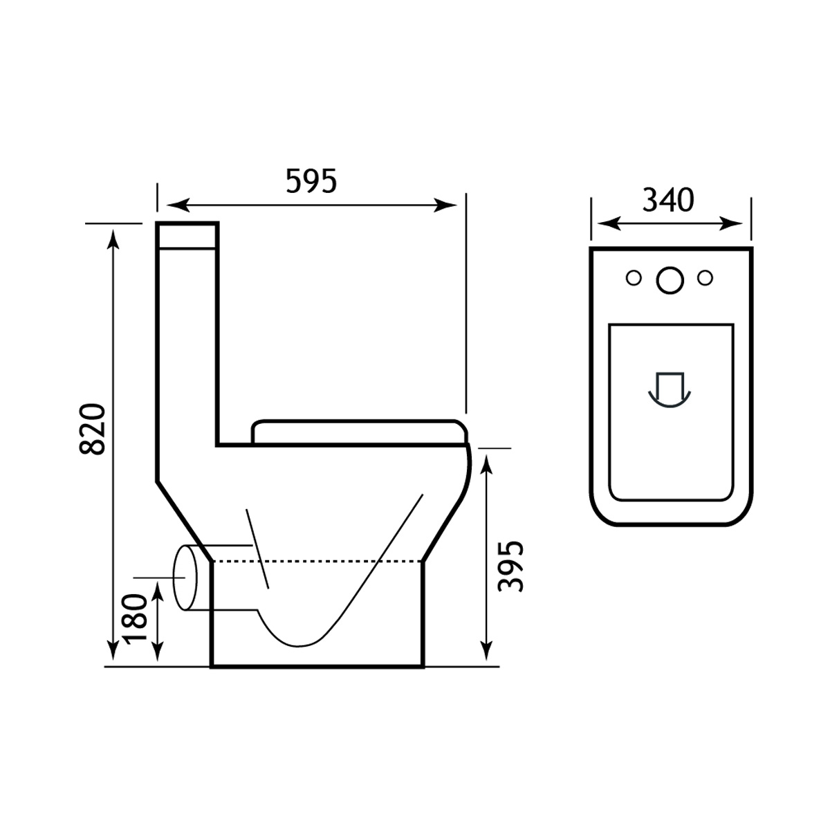Eastbrook Bijou toiletpot wit glans