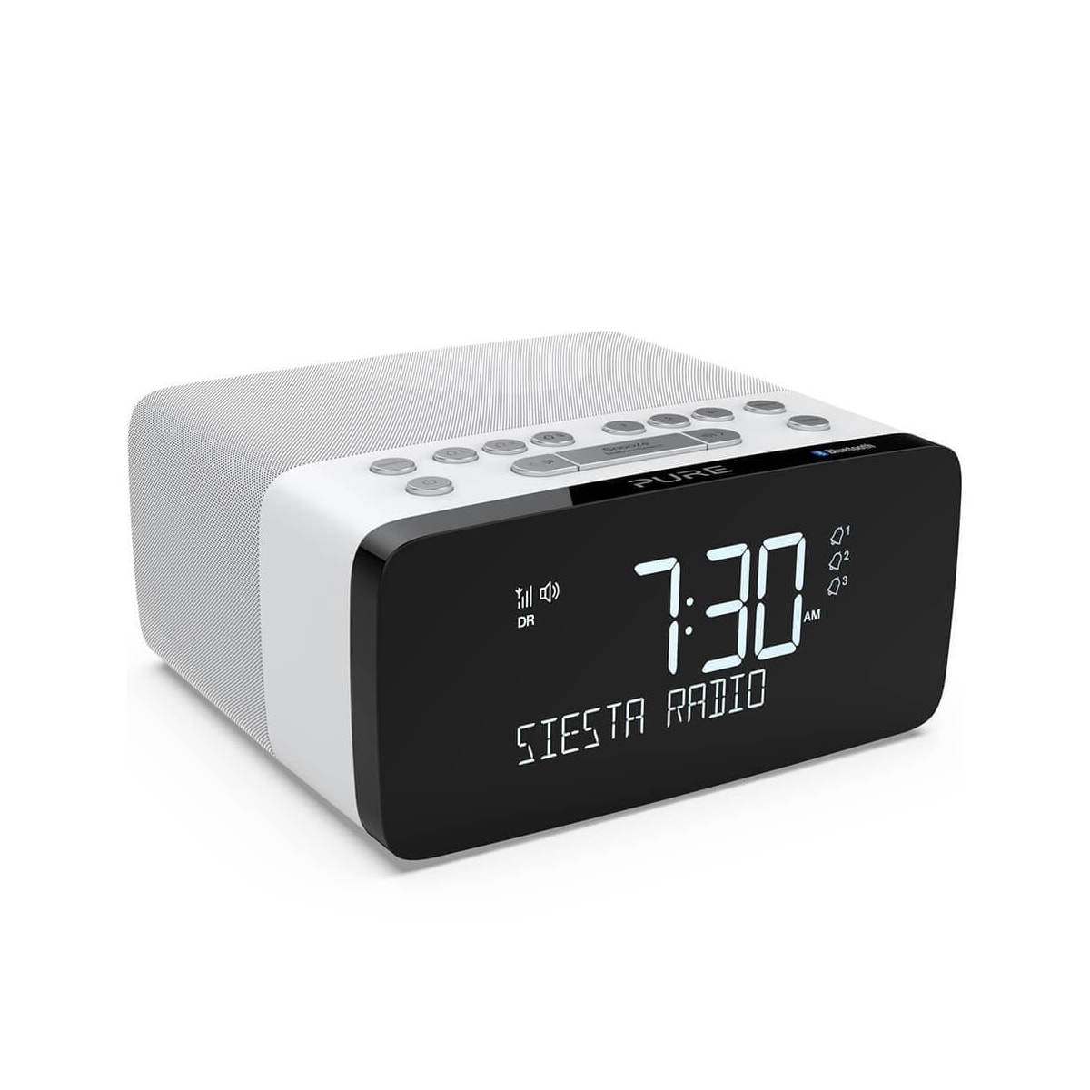 PURE FM/DAB/DAB+/BT/Qi Siesta Charge Klokkeradio Polar