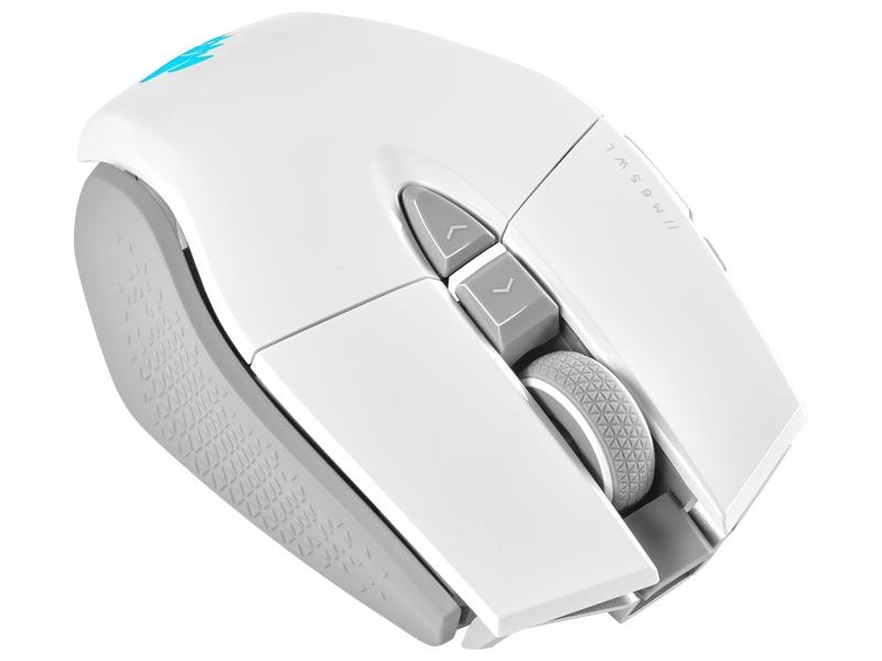 Corsair Gaming-Maus M65 RGB Ultra Wireless Weiss Kabellose Gaming-Mouse mit geringem Eigengewicht und programmierbaren Tasten, speziell konzipiert für FPS-Spiele