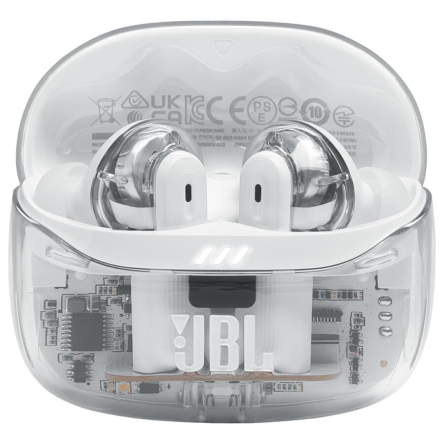 JBL Tune Beam 2 Ghost Edition Blanc