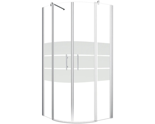 Schulte Galaxy R550 ronde douchecabine 90x90 cm, Depoli Light decor, aluminium profiel
