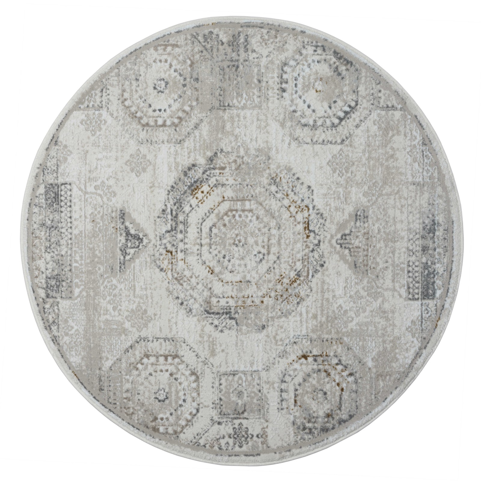 Kurzflorteppich MY KAZAK - beige - Ø 120 cm