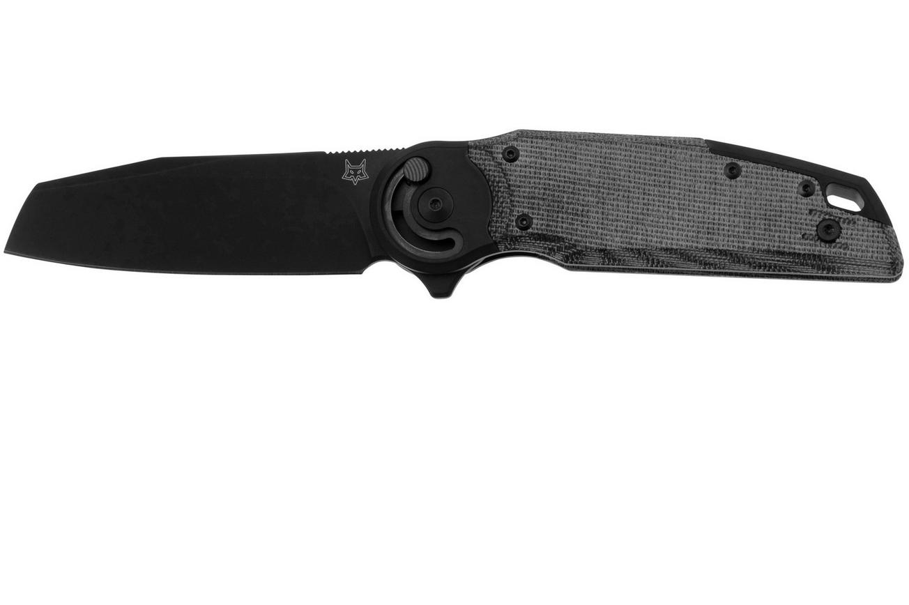 Fox Metamorphosis FX-556-A2 M390 PVD Sheepsfoot, Black Micarta, PVD Titanium bolster zakmes