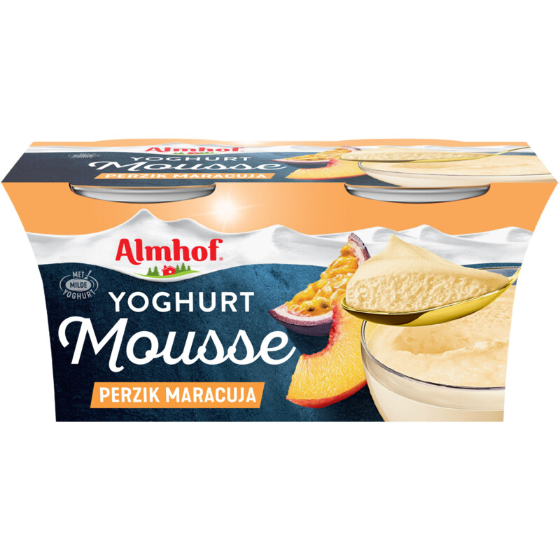 Almhof Yoghurt mousse perzik maracuja
