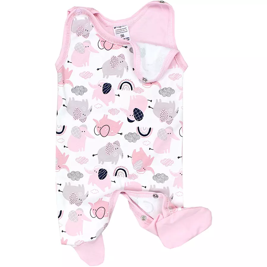 TupTam Baby Strampler Gemustert 2er Set rosagrau