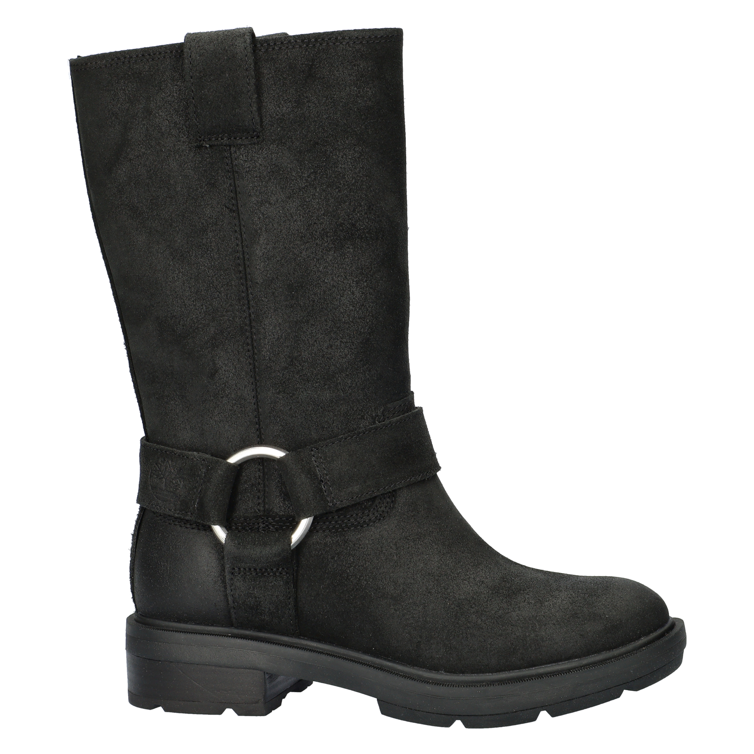 Tall Pull On dames bikerboot Timberland Zwart