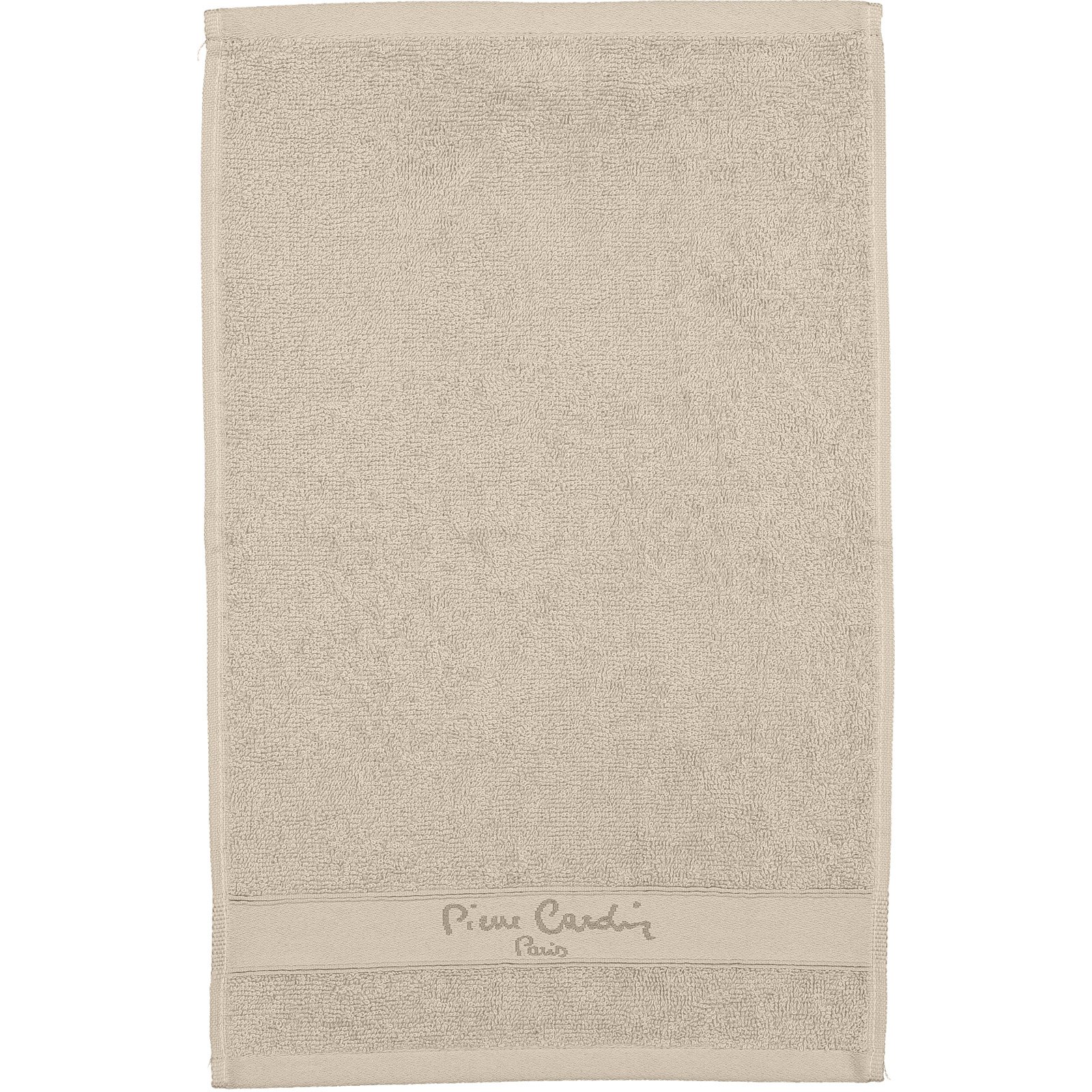 Pierre Cardin Gästetuch Frottee 30 x 50 cm mit Stickerei beige