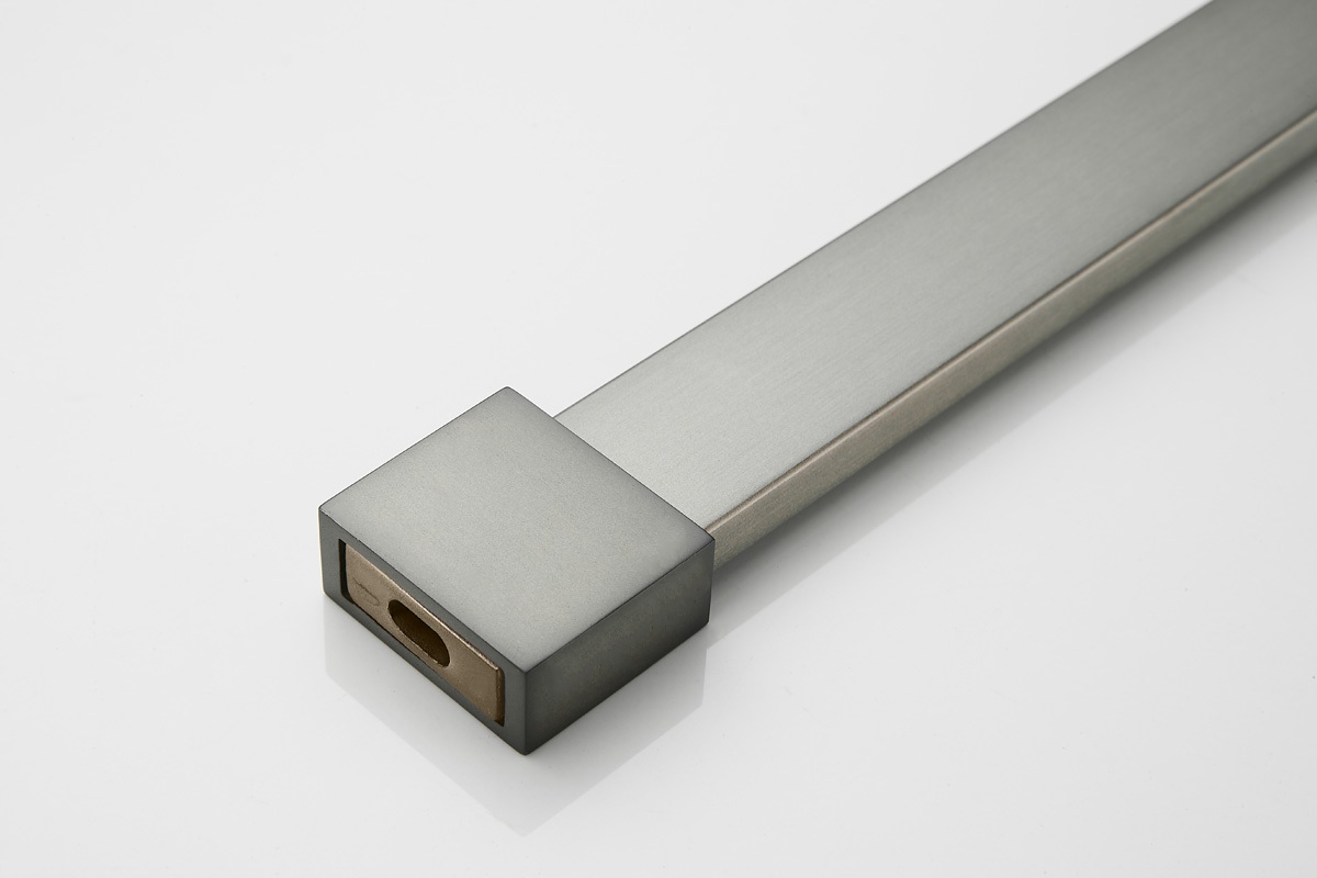 Saniclear Bright inloopdouche 90cm met handdoekhouder en helder glas verouderd ijzer - gunmetal