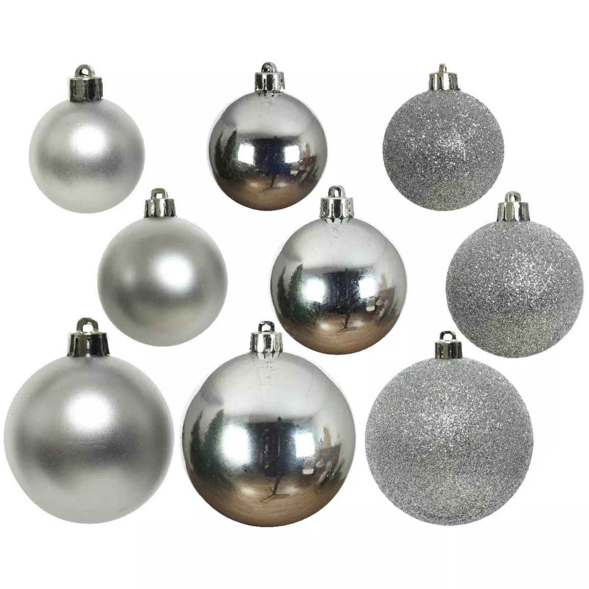 Lot de 26 boules de Noël Lara Argent