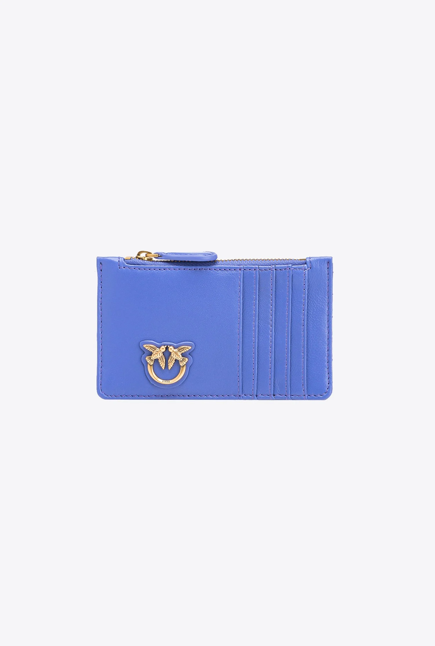Porte-cartes zippé à motif | Bleu