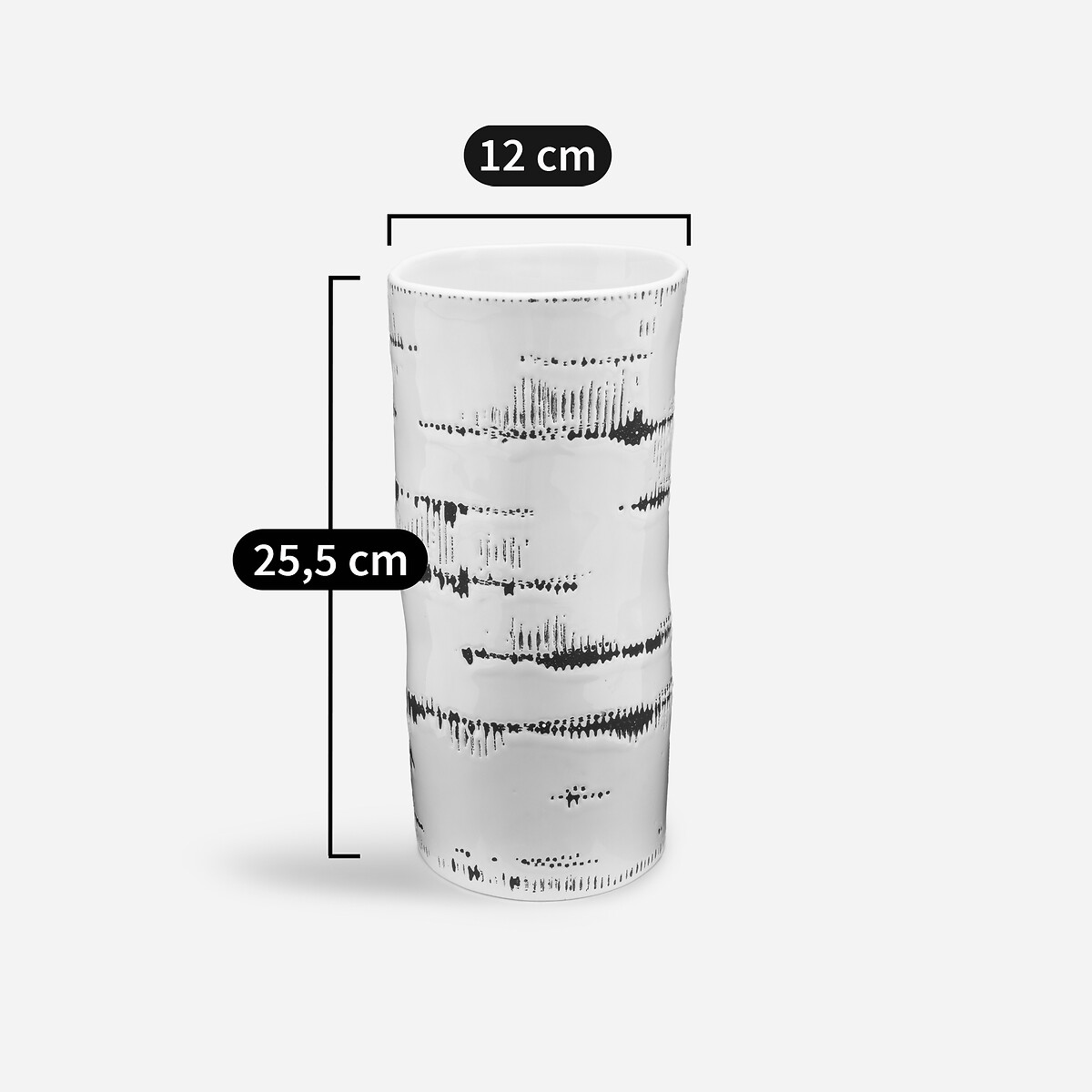 OTTO STUDIO PARA AM.PM<br>Vaso de cerâmica vidrada, A25,5 cm, Bruto