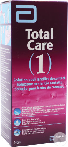 Total Care 1 All-In-One Solution Pour Lentilles De Contact Lentilles Rigides 240ml + Etui Set 1