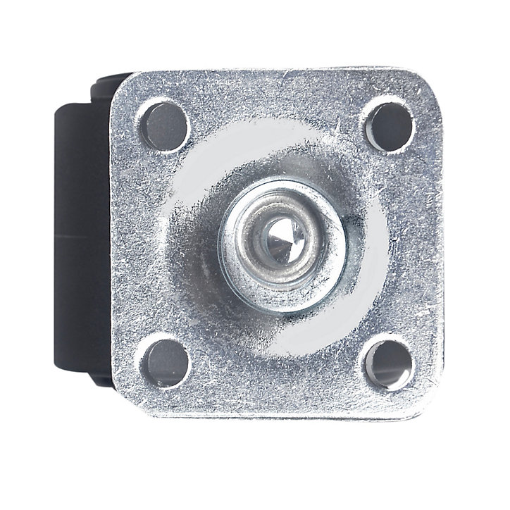 Roulette jumelée pivotante sans frein ø40 mm, plaque, charge max 30kg