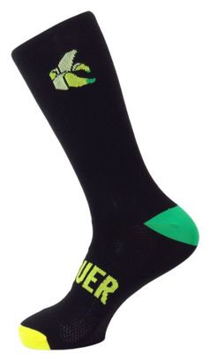 Mooquer Monkey Corsa Noir Brodé Chaussettes hautes unisexe d'été avec grille