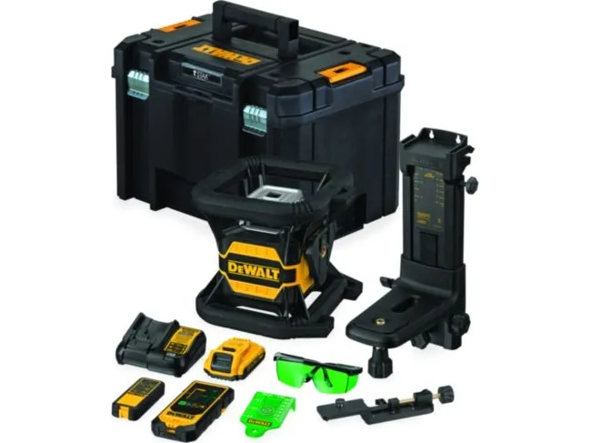 DeWALT DCE080D1GS-QW, Linje-/punktniveau, Sort, Gul, Batteri, 18 V, 2 At