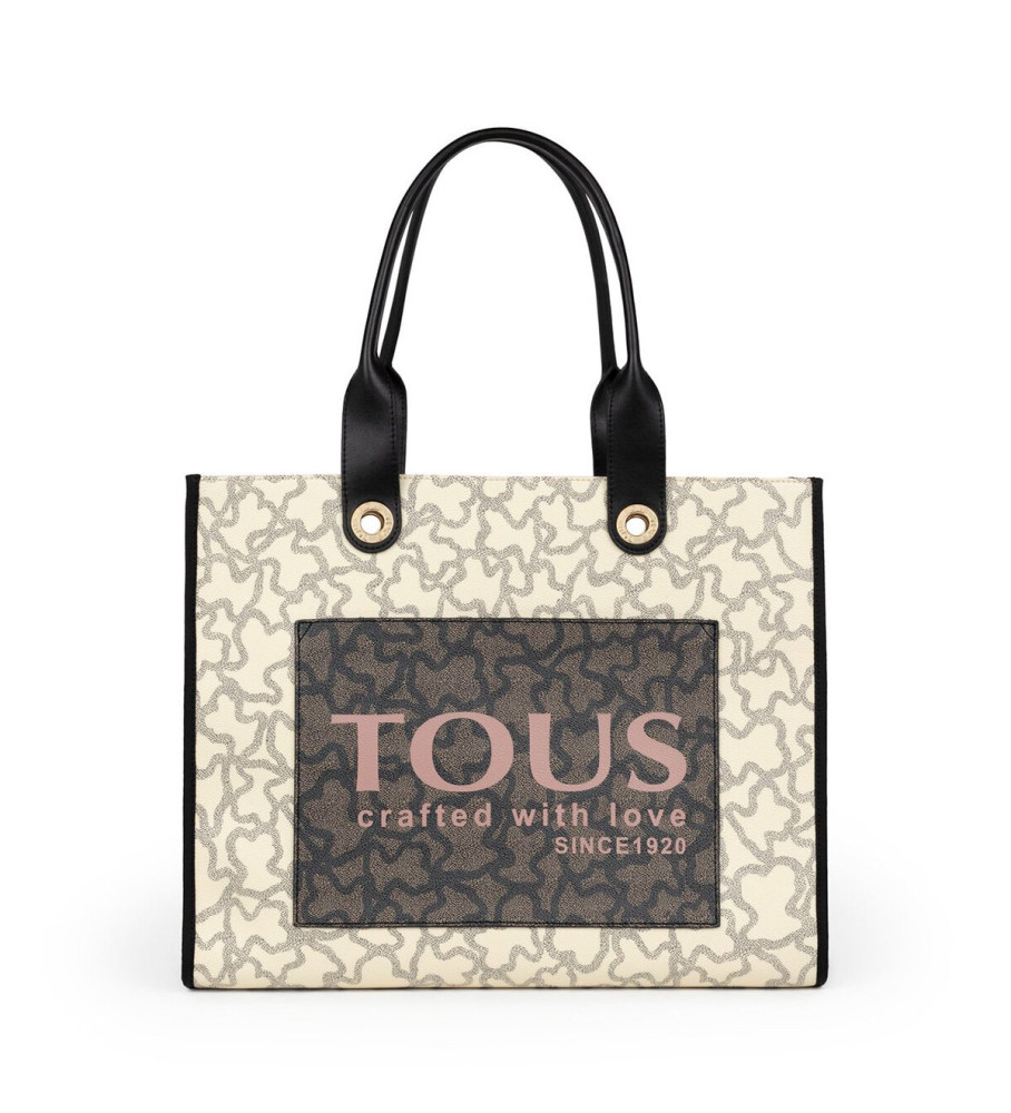 Sacola de compras Tous tamanho XL. Amaya K Icon bege