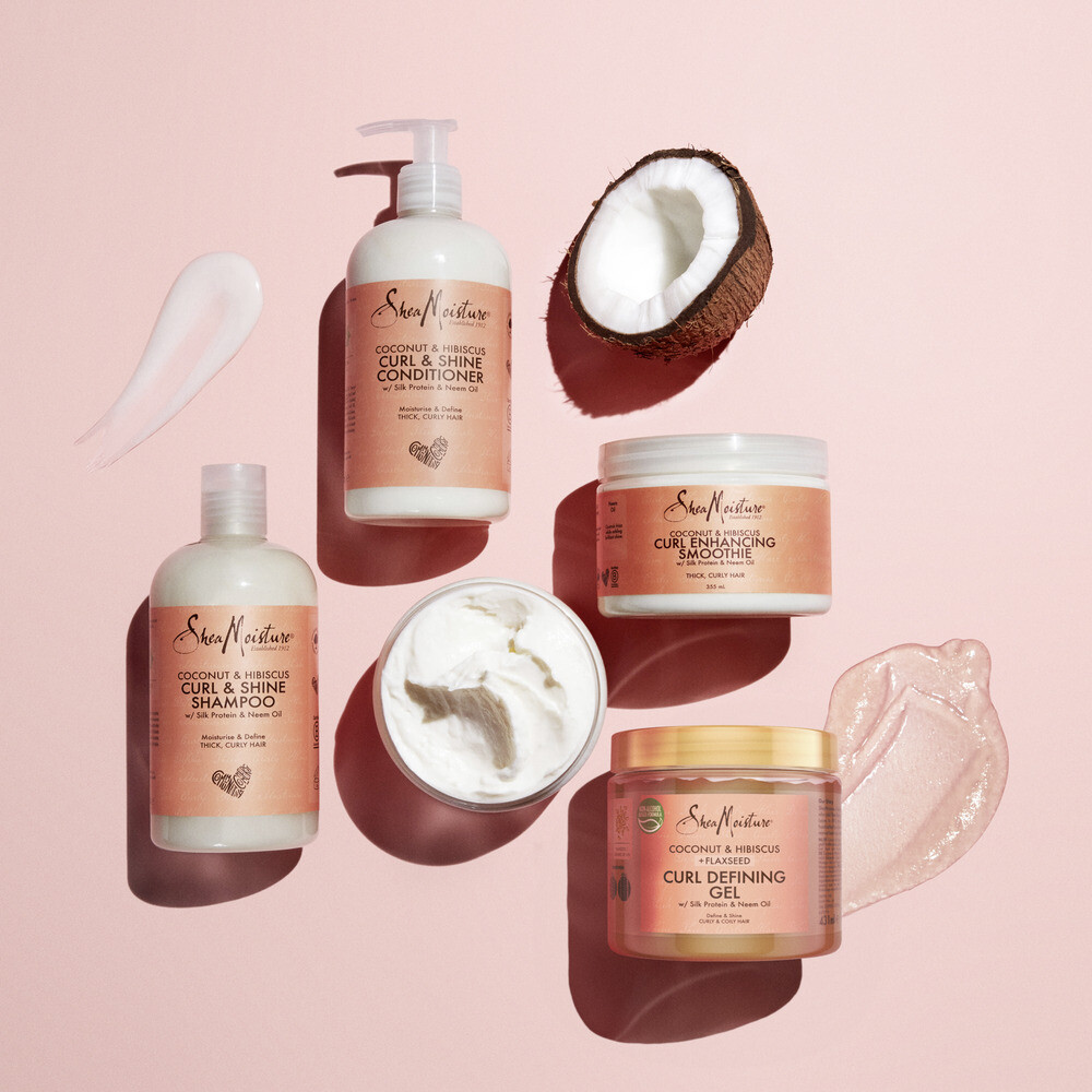 6x Shea Moisture Curl Defining Haargel Coconut & Hibiscus + Flaxseed431 ml