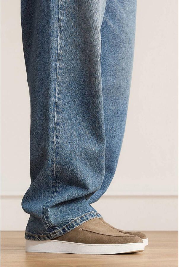 Manfield Heren Beige suède loafers