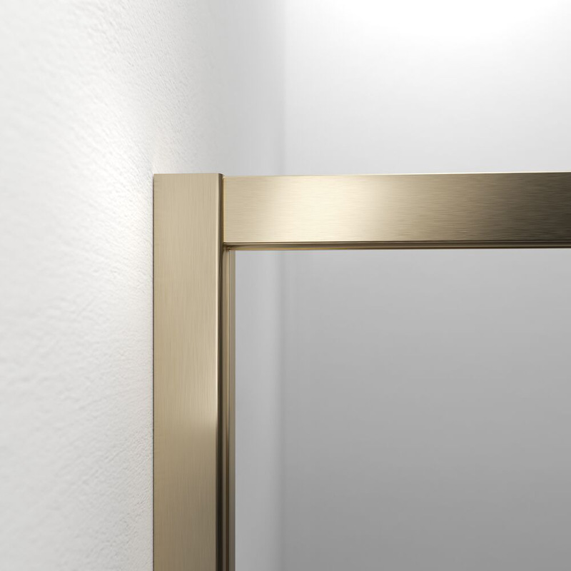 Sealskin Contour draaideur voor nis 90x200 cm, 6 mm helder veiligheidsglas met antikalklaag geborsteld goud