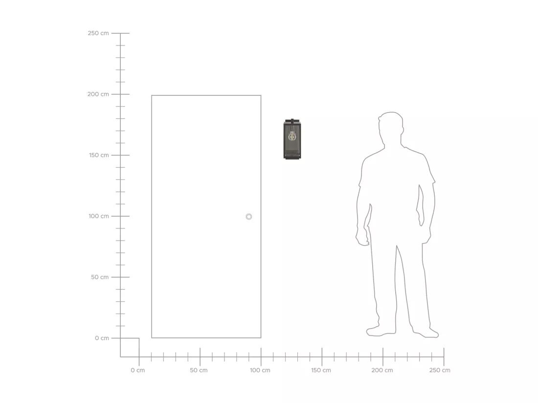 Lampe murale pour l'extérieur MEGGET Avec détecteur de mouvement Noir