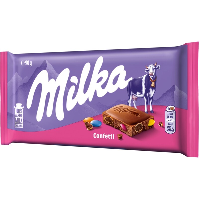 Milka Chocoladereep confetti