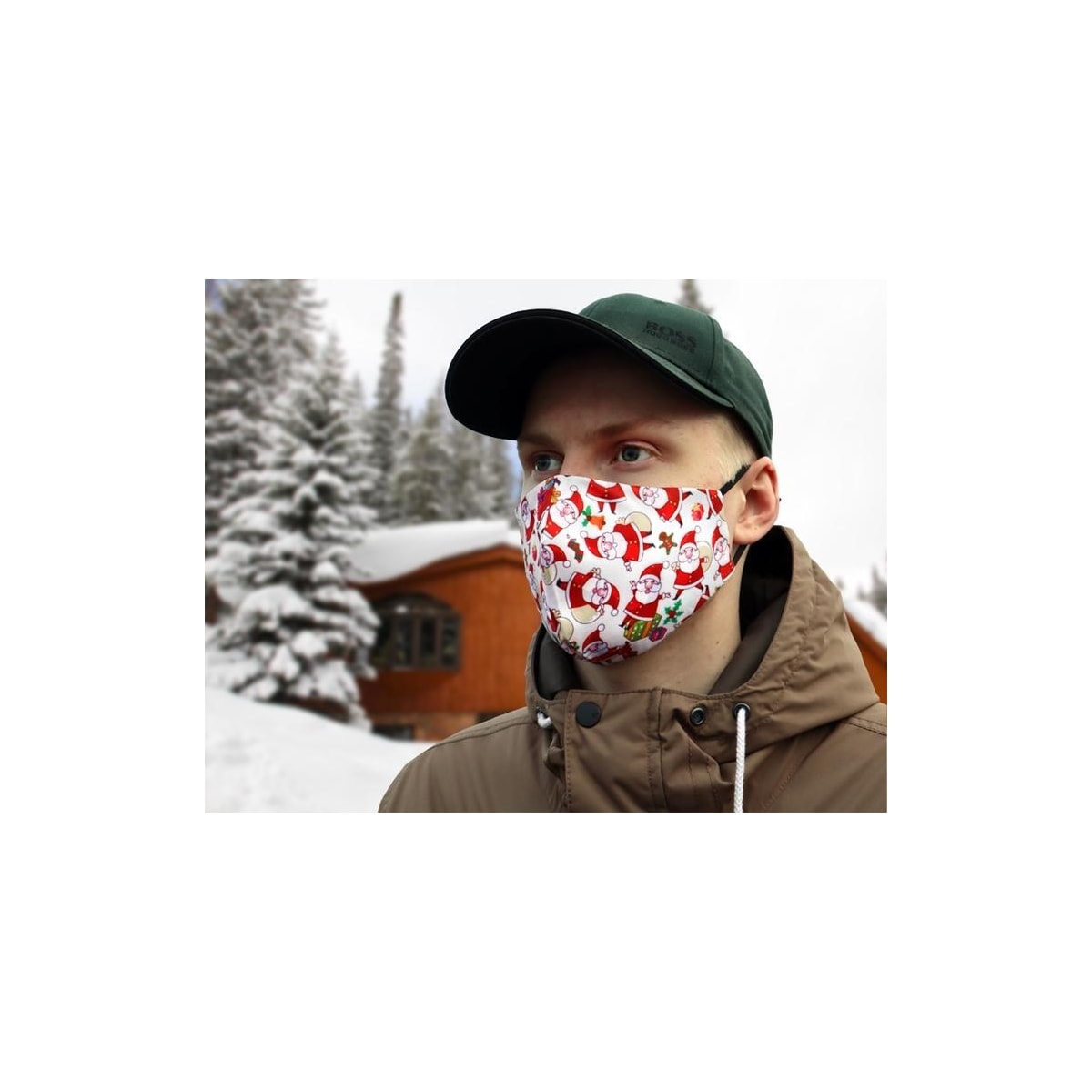 Munnbeskyttelse med julemotiv (Merry X-mas)