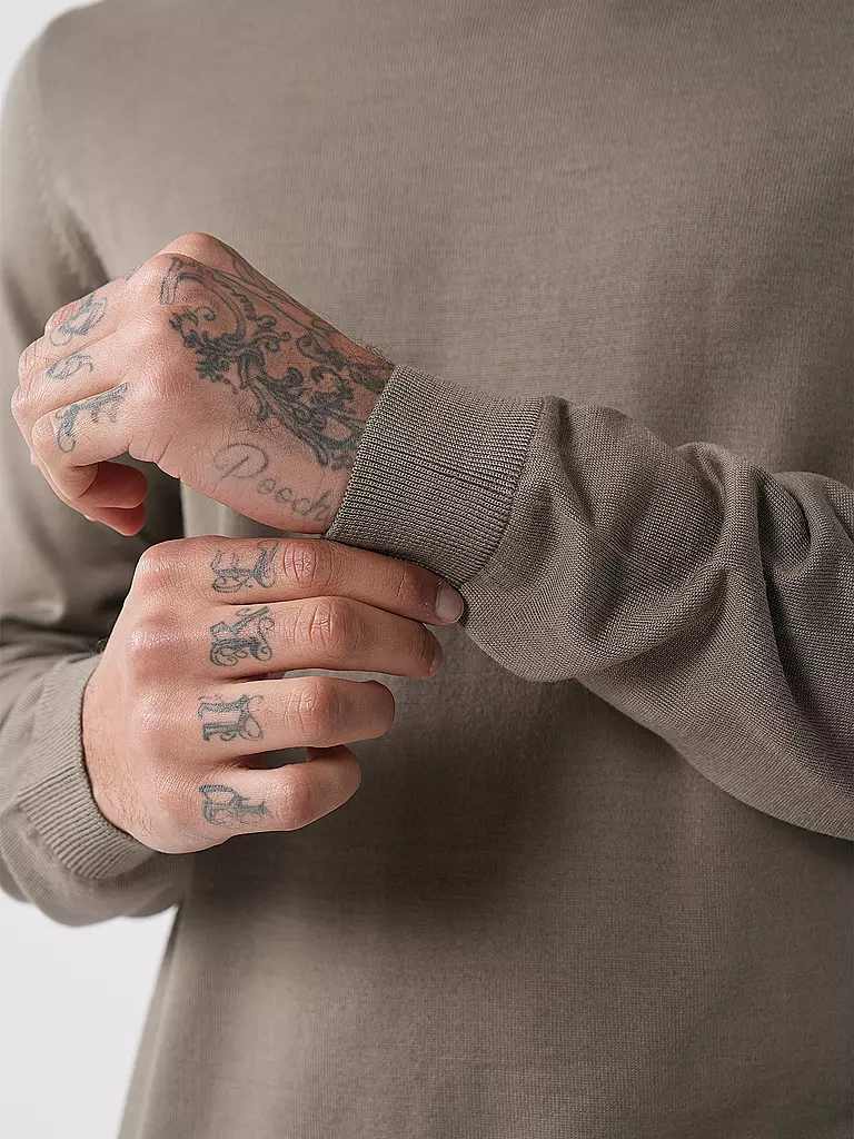 BOSS Rollkragenpullover Slim Fit MUSSO grün