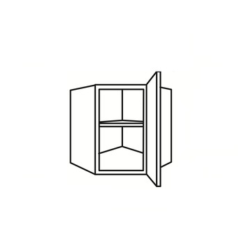 Optifit Klassik60 hoekkast met 1 deur 57,6(h) x 60(b) x 34,6(d) cm