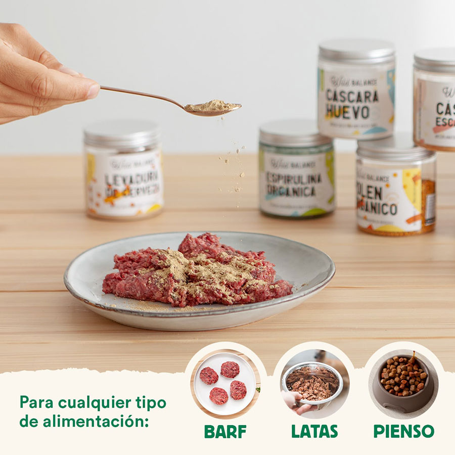 Suplemento de pólen orgânico para animais de estimação