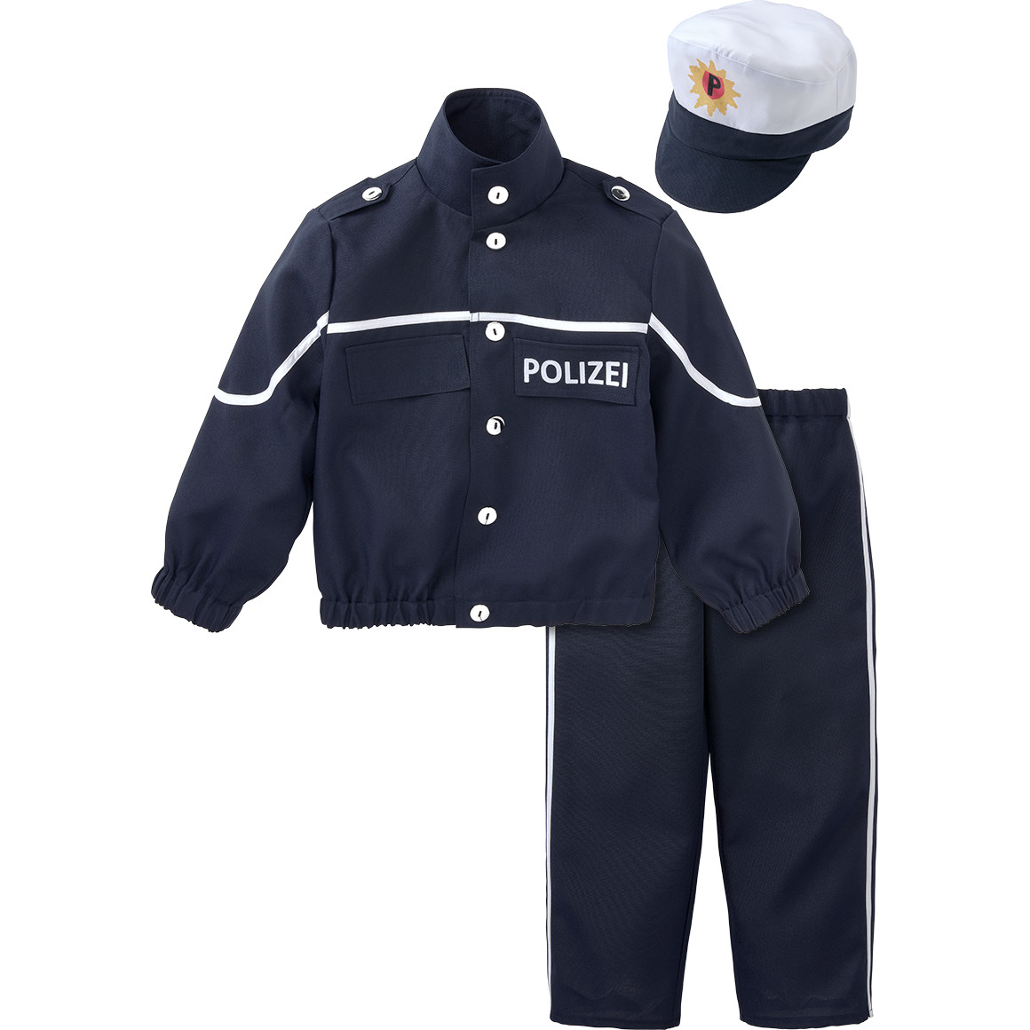 Topolino Kostüm-Set Polizist mit Mütze dunkelblau