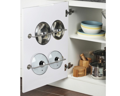 PICCANTE pot- en dekselhouder 40 cm roestvrij staal mat