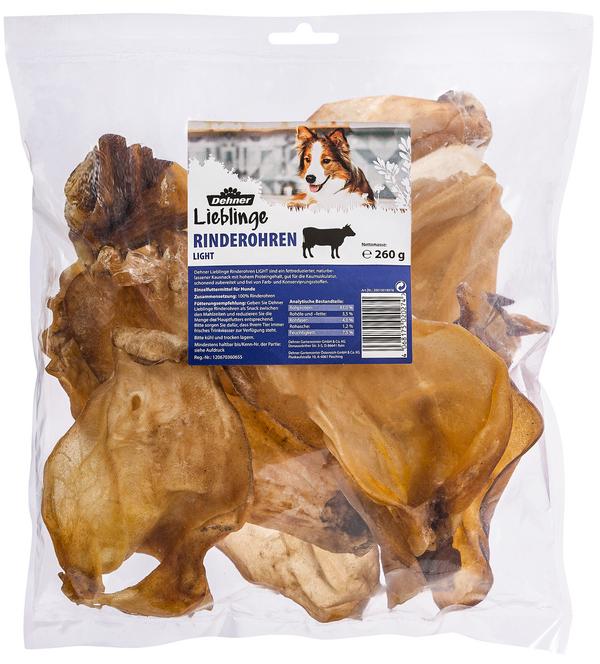 Dehner Lieblinge Hundesnack Rinderohren Light,