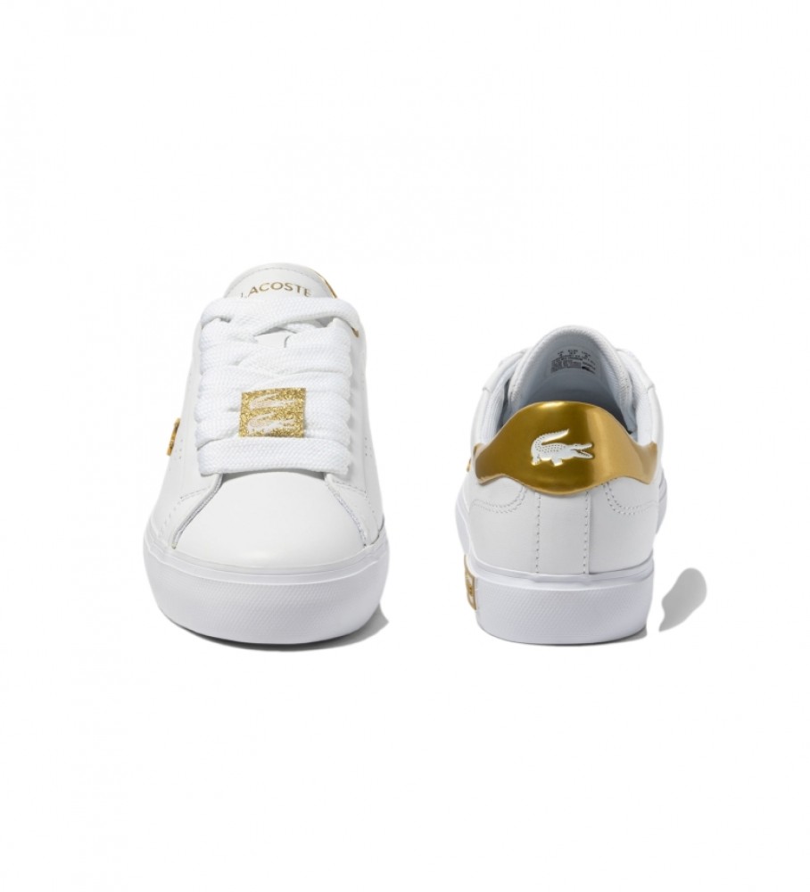 Tênis Lacoste de couro vulcanizado, branco