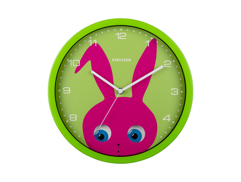 Wall Clock Peekaboo Bunny