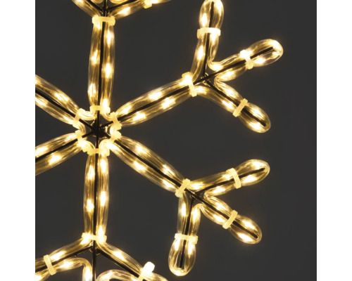 LED Decoratieve Lafiora Sneeuwvlok Stick 113 stuks 65 cm Warm Wit Zwart