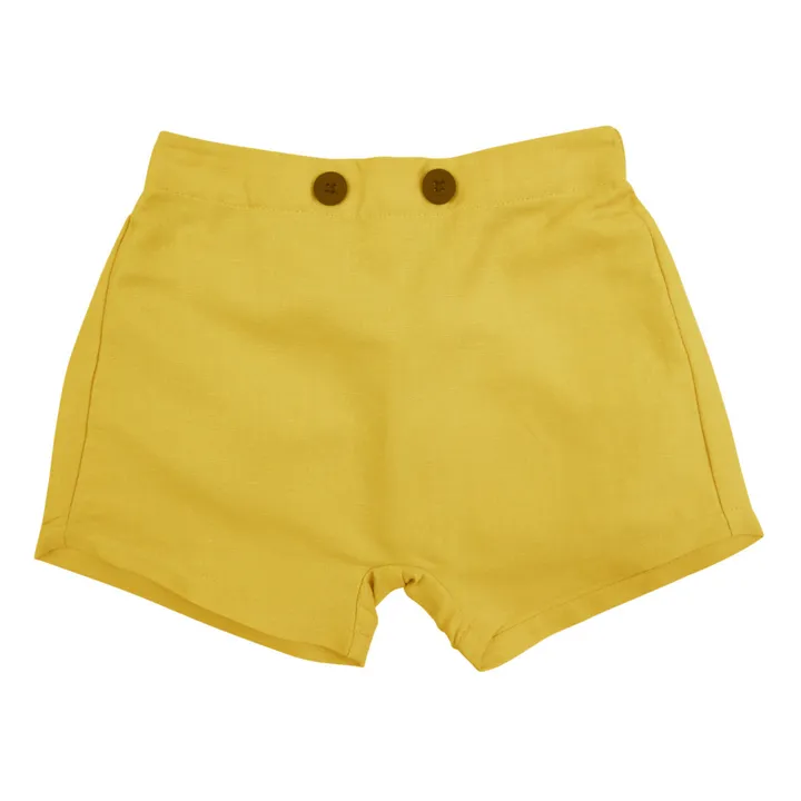 La Petite Collection Short Gaze de Coton Bio Sirwal | Jaune moutarde