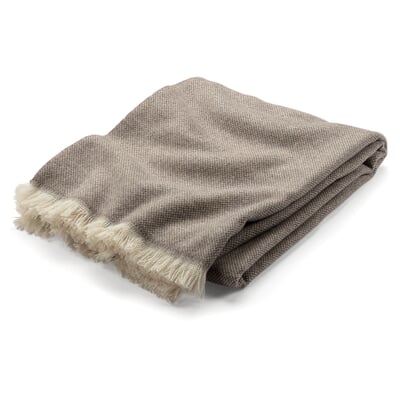 Lammwolldecke Panamabindung, Beige