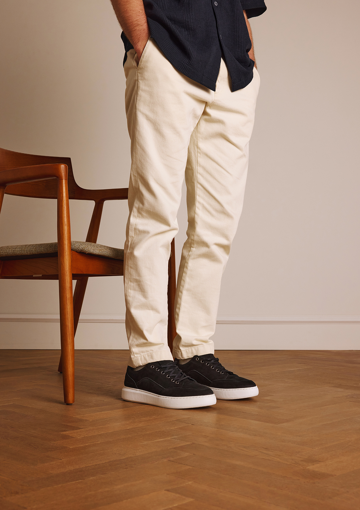 Zwarte nubuck sneakers
