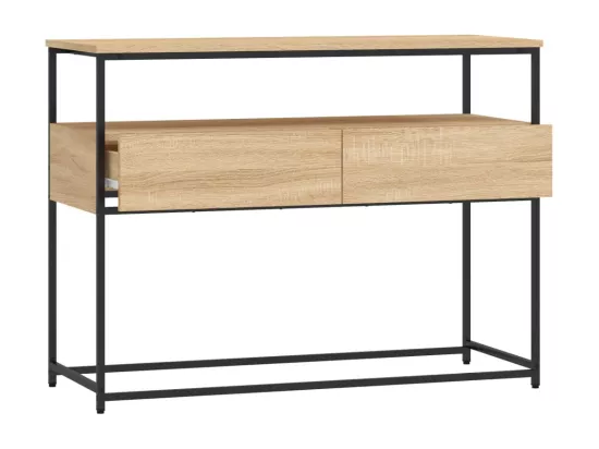 Table console chêne sonoma 100x40x75 cm bois d'ingénierie