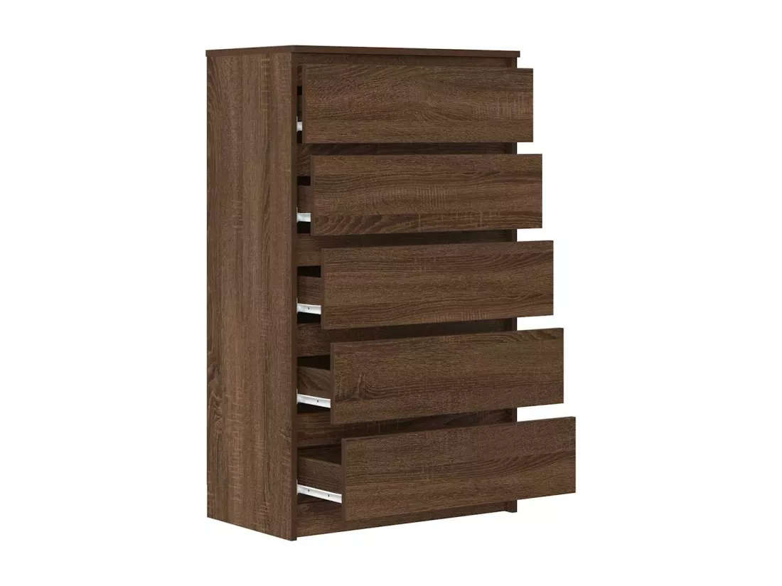 Commode Chêne marron 60x36x103 cm Bois d'ingénierie