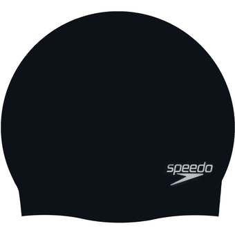 Speedo Plain Moulded Silikon Badekappe Black