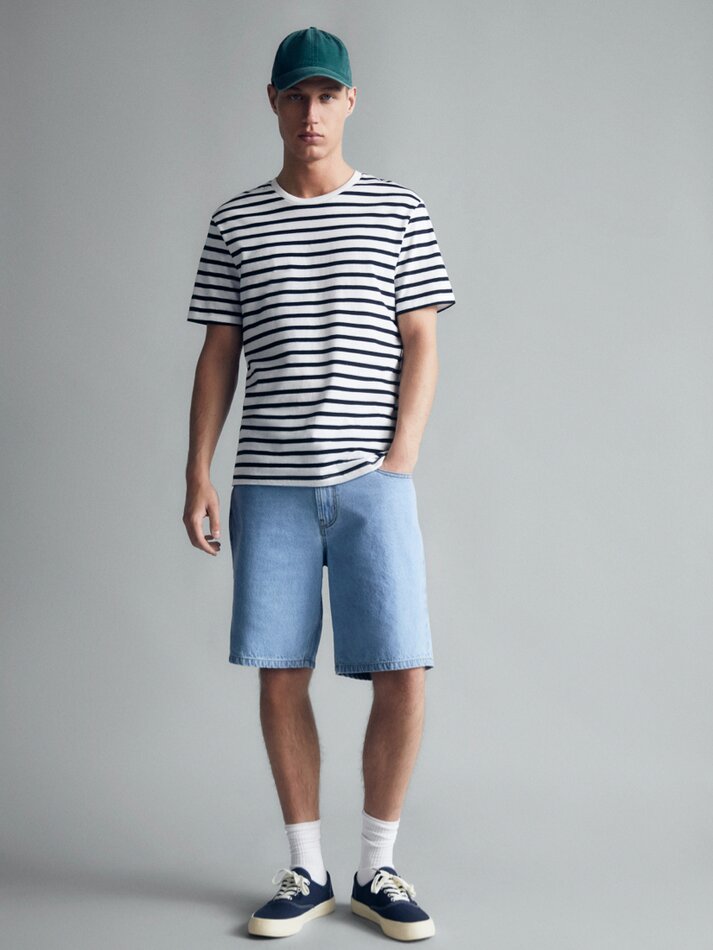 Bermuda jeans slim fit - Indigo