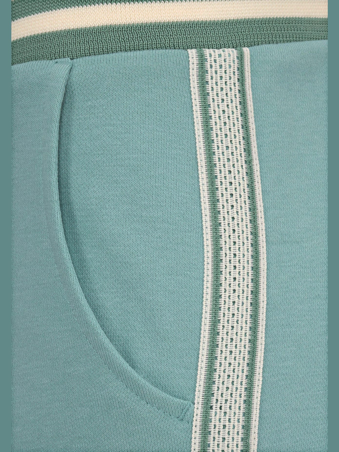 Pantalon détente short molletonné avec bandes aspect crochet