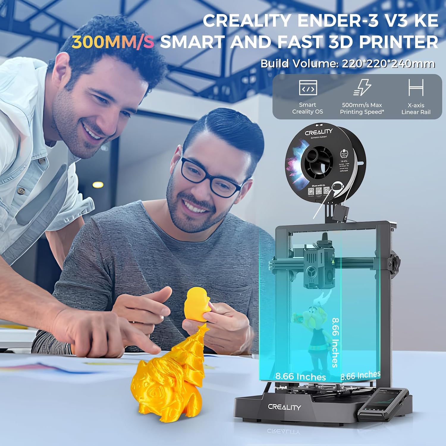 Imprimante 3D Creality Ender-3 V3 KE - 220 x 220 x 240 mm