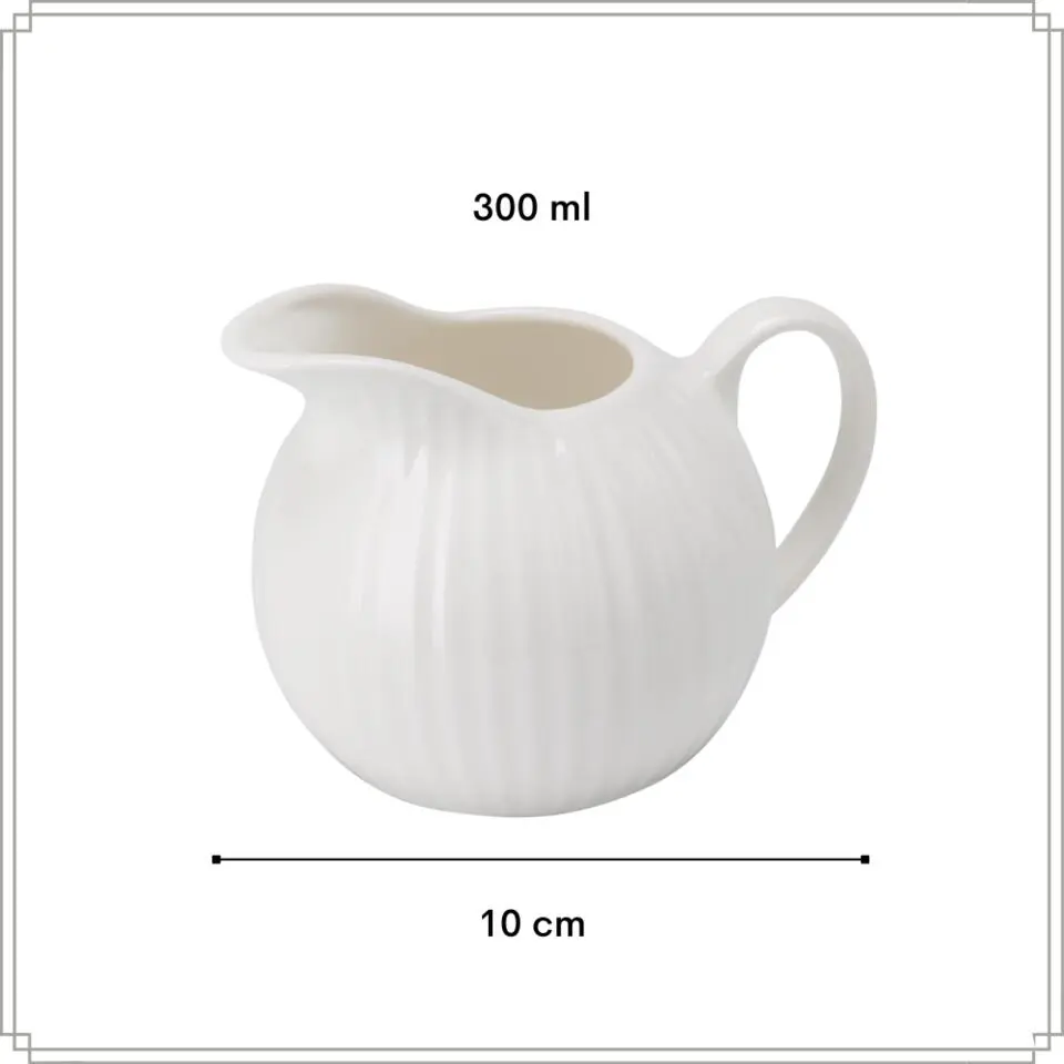 OTIX Melkkan met Oor 300ml Melkkannetje Wit Porselein LUNA