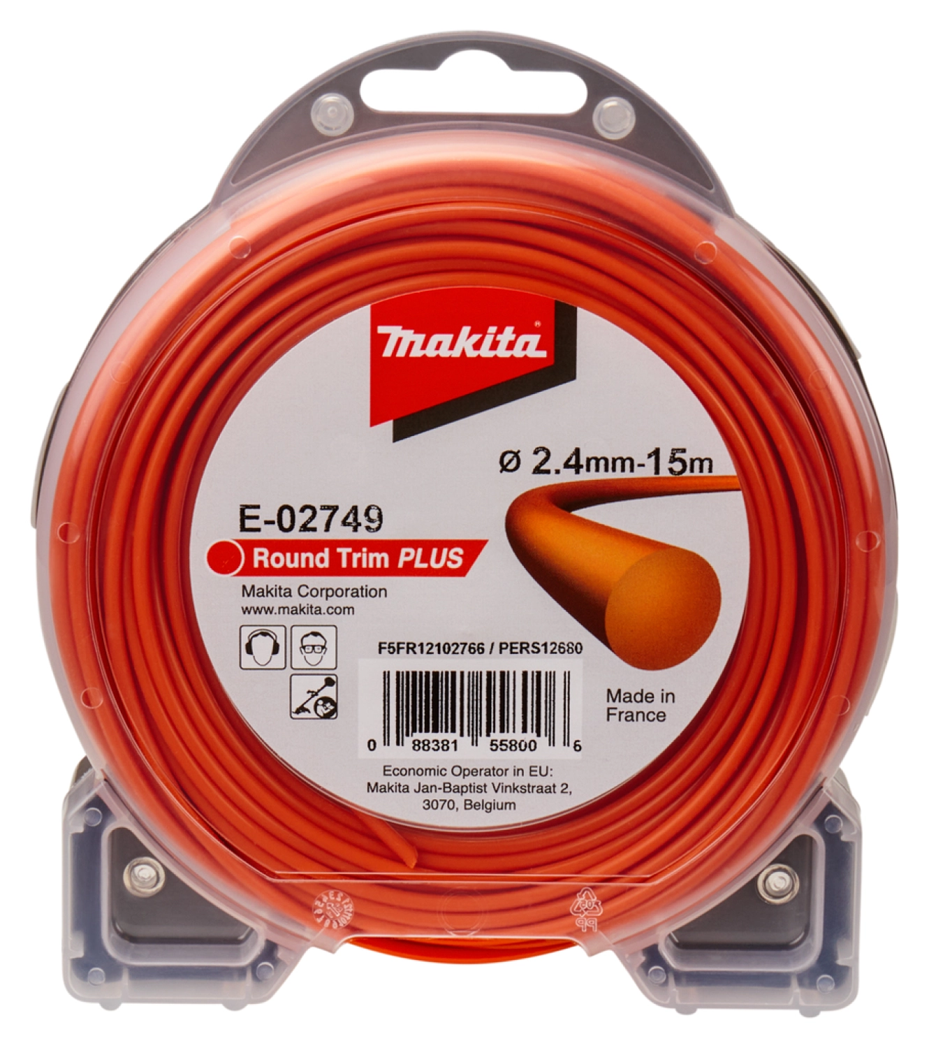 Makita E-02749 maaidraad - 2,4X15M - rond