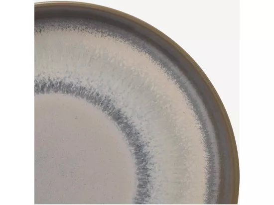 HABITAT - Assiette à dessert en grès - 20 cm - Bleu et marron (Lot de 3) - Asta