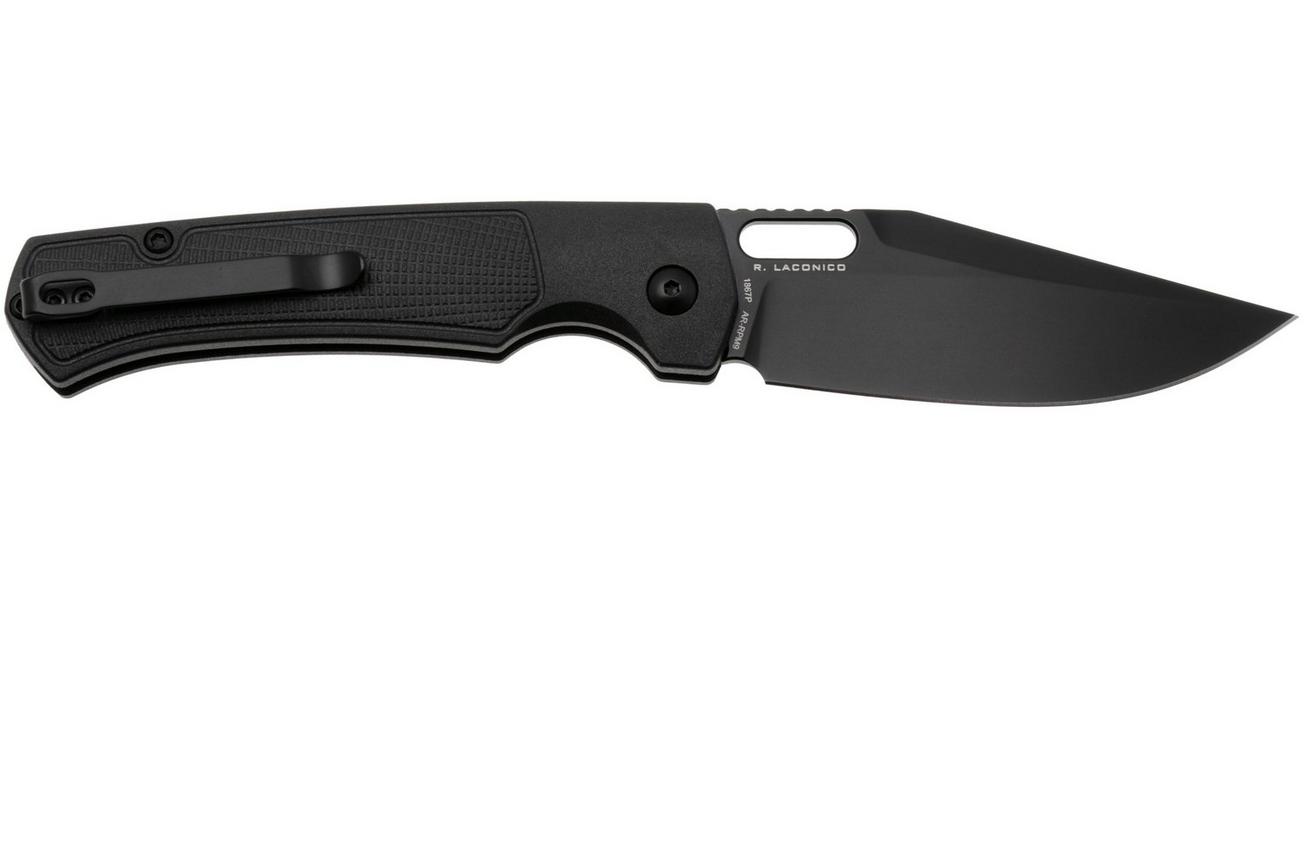 Artisan Cutlery Revel 1867P-BBK, Black PVD AR-RPM9, Black FRN zakmes, Ray Laconico design